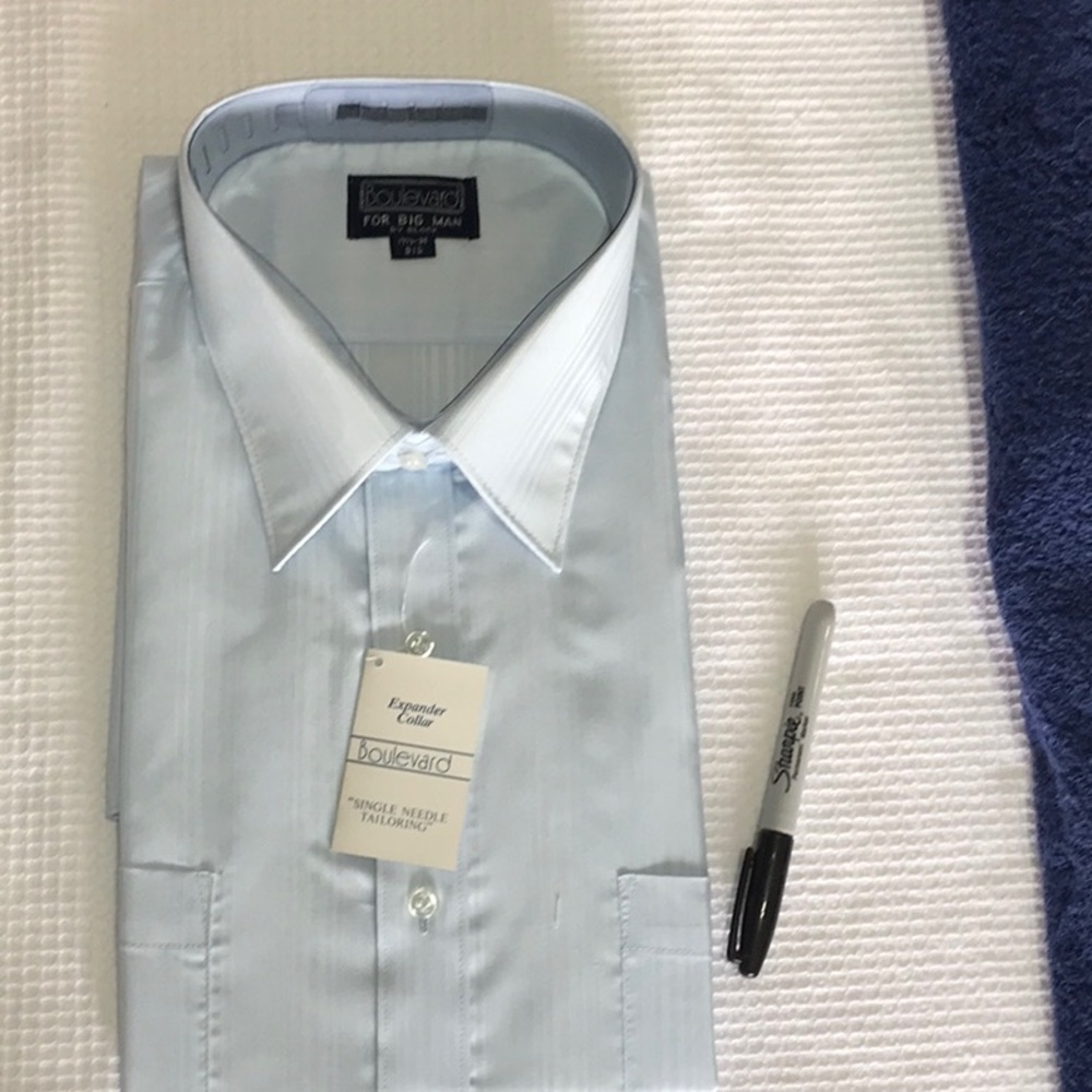 Vintage Boulevard  long sleeve dress  Shirt men's 17 1/2 big